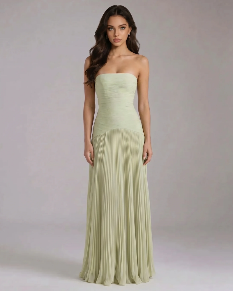 Isabel Forest Maxi Dress - Green