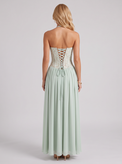 Isabella Lace Maxi Dress - Mint